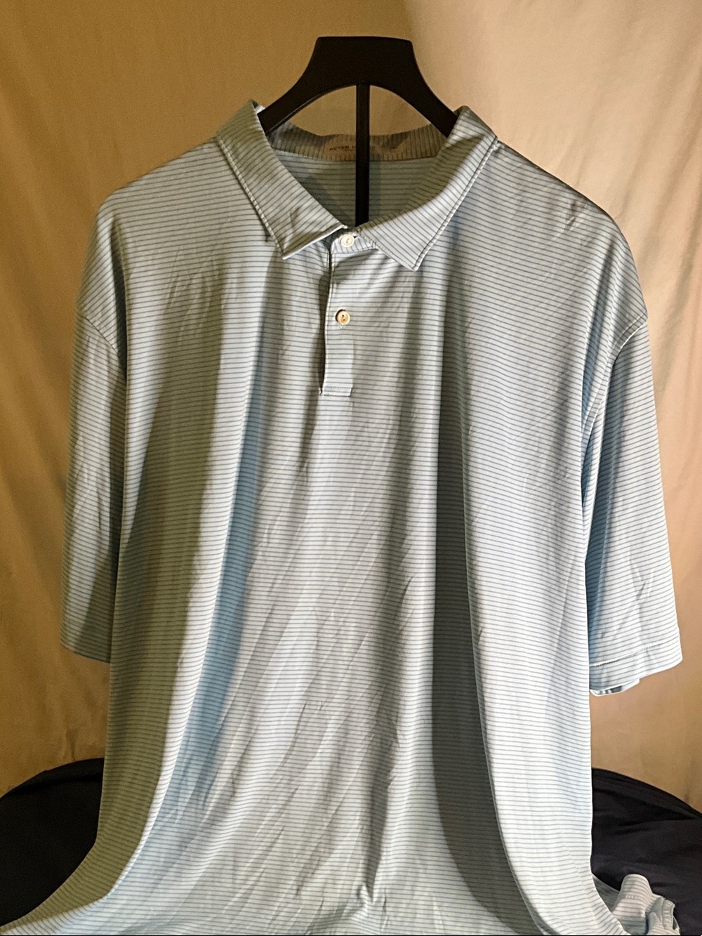Peter Millar Light Blue Micro-Striped Polo